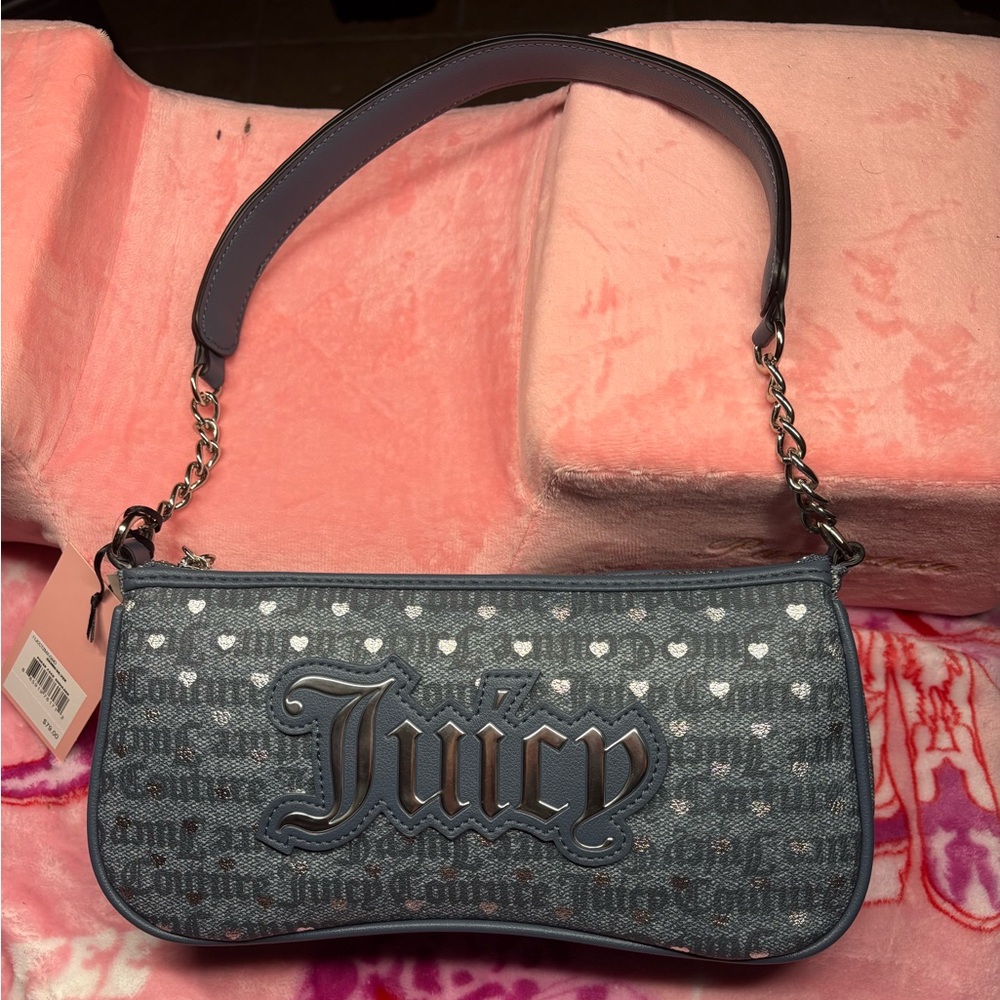 Juicy Couture Denim Poker Face Shoulder Bag